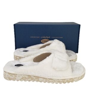 Dr. Scholls Womens Faux Fur Staycay OG Indoor Outdoor Slide On Slippers Sz 8M